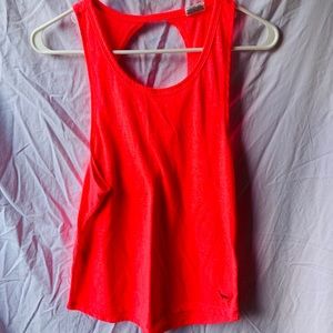 Coral pink open back tank